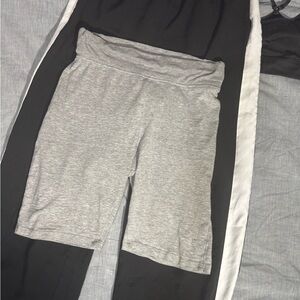 Gray and Black Athletic Pants bike shorts cyclistes S